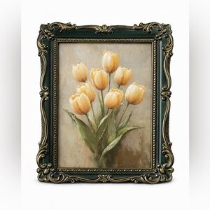 Elegant Green and Gold Ornate Picture Frame